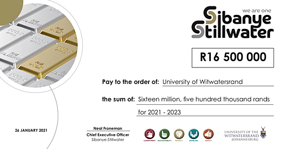 Sibanye-Stillwater renews funding commitment to Wits University Sibanye-Stillwater renews funding commitment to Wits University